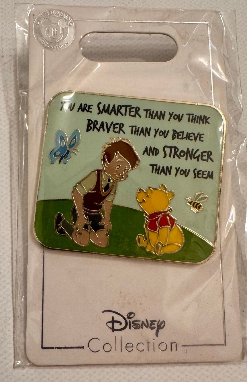 New in Plastic Disney Parks Winnie the Pooh Pin You Are Smarter Than You Think